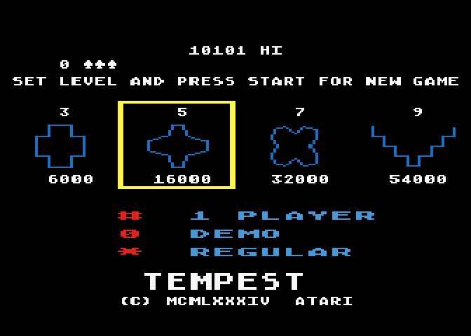 Tempest (1983) (Atari) Screenshot